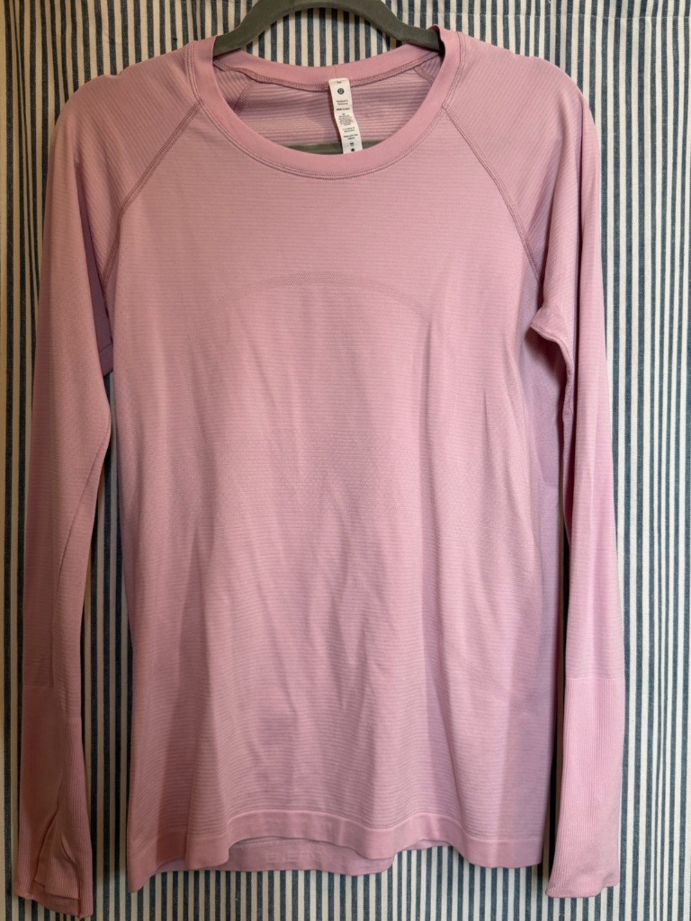 lululemon athletica Light Pink Long Sleeve Crew Top